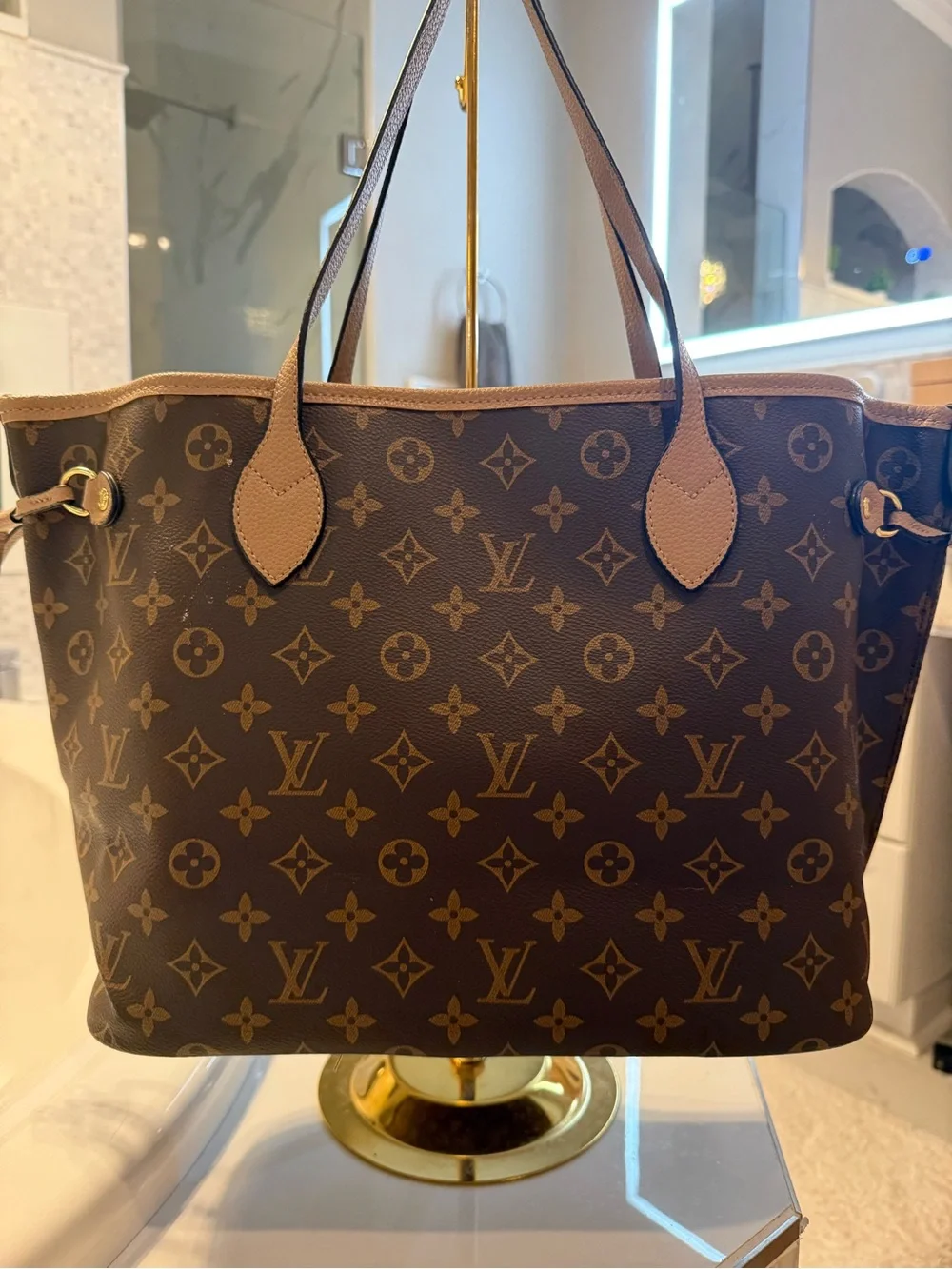 Louis Vuitton NeverFull Monogram Canvas Neverfull MM Tote in Brown/Tan